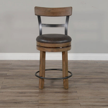 Sunny D Doe Valley With Back Counter Stool 2PC