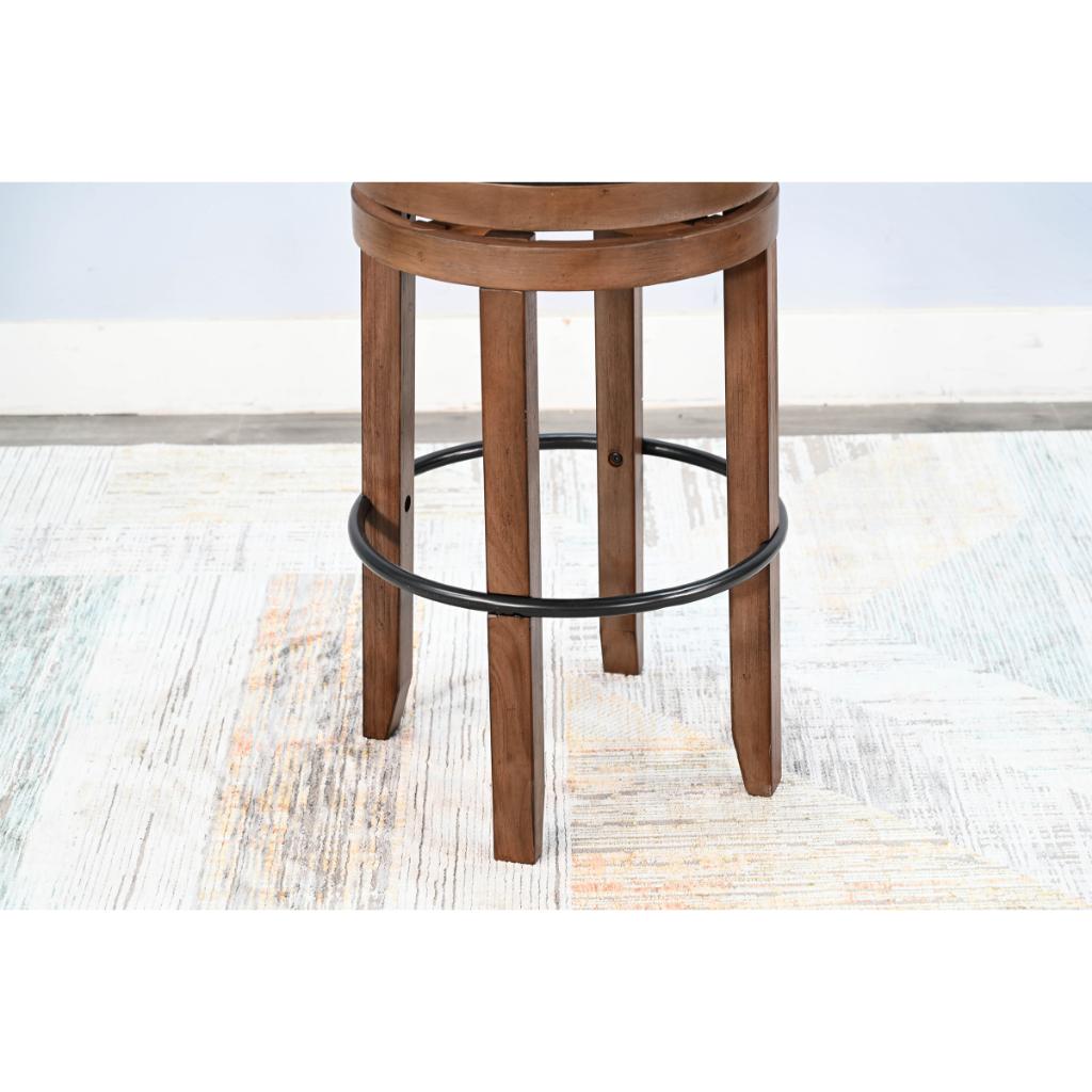 Sunny D Doe Valley Wooden Bar Table with Swivel Barstool