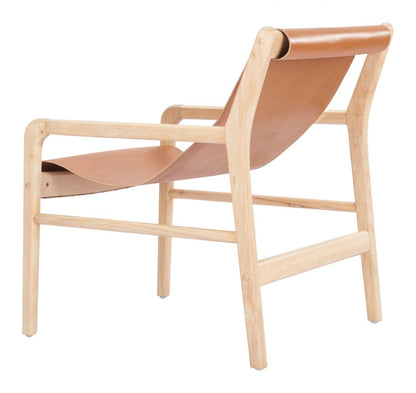 Zuo Modern Doek Tan Leather Accent Chair