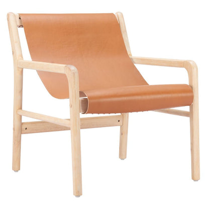 Zuo Modern Doek Tan Leather Accent Chair