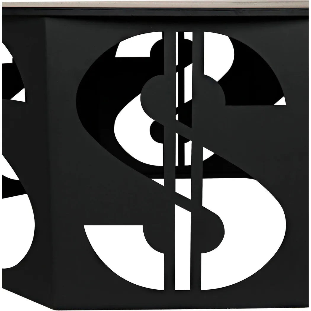 Dollar Coffee Table, Black Steel