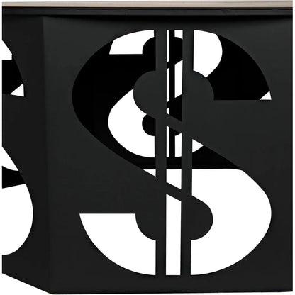 Dollar Coffee Table, Black Steel