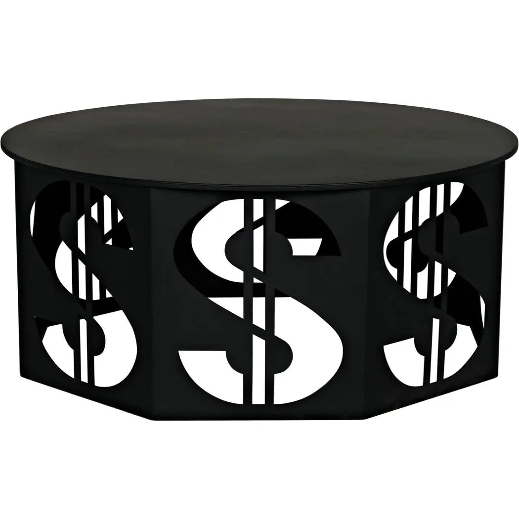Dollar Coffee Table, Black Steel