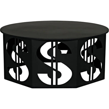 Dollar Coffee Table, Black Steel
