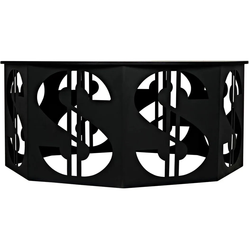 Dollar Coffee Table, Black Steel