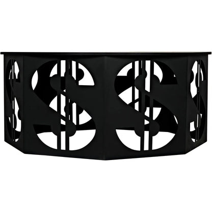 Dollar Coffee Table, Black Steel