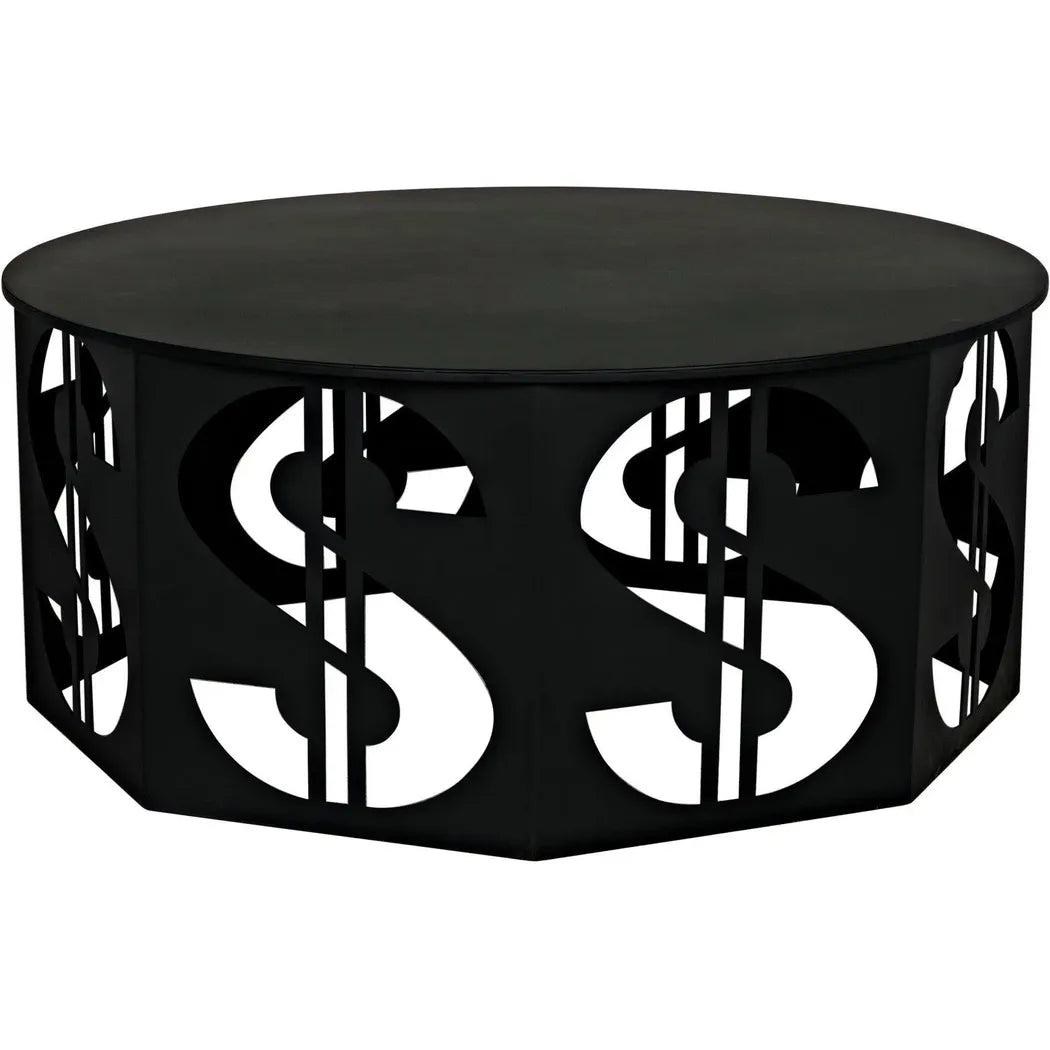 Dollar Coffee Table, Black Steel
