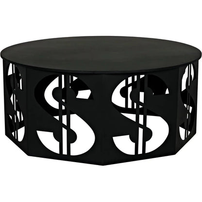 Dollar Coffee Table, Black Steel