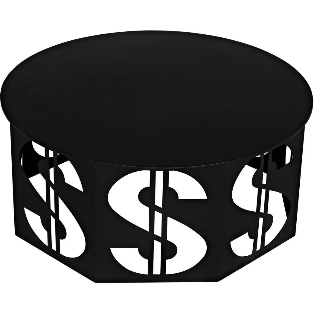 Dollar Coffee Table, Black Steel