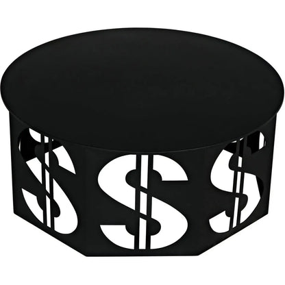 Dollar Coffee Table, Black Steel