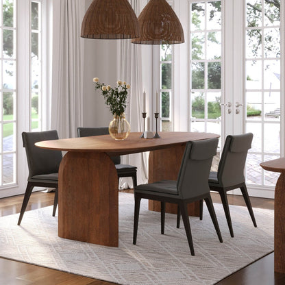 LH Home Domingo Wooden Oval Dining Table