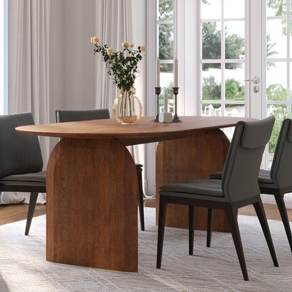 LH Home Domingo Wooden Oval Dining Table