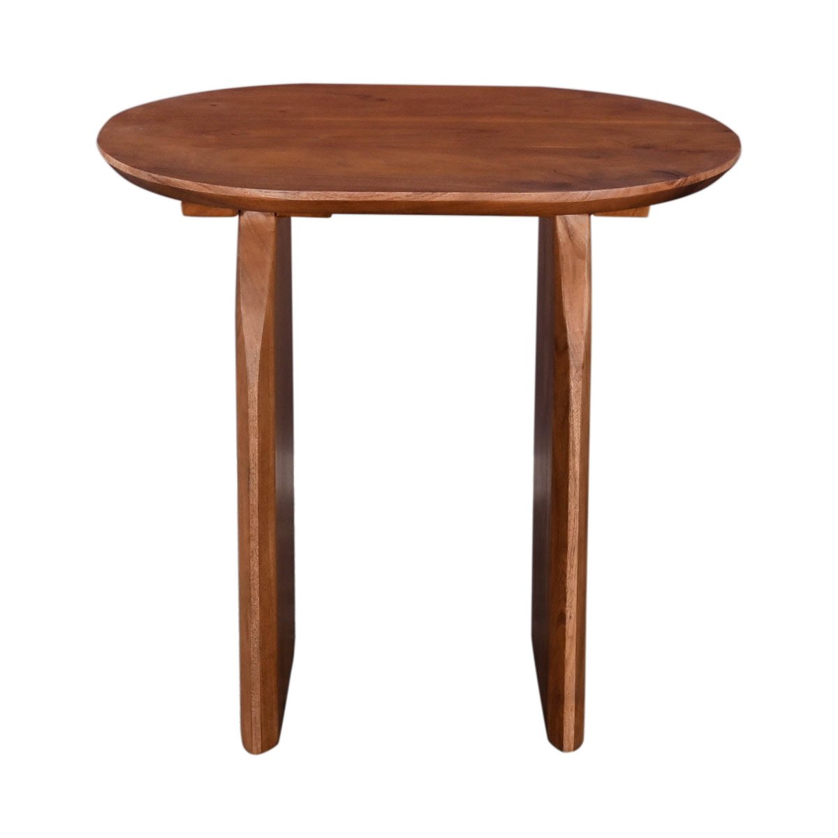 LH Home Domingo Wooden Oval Side Table