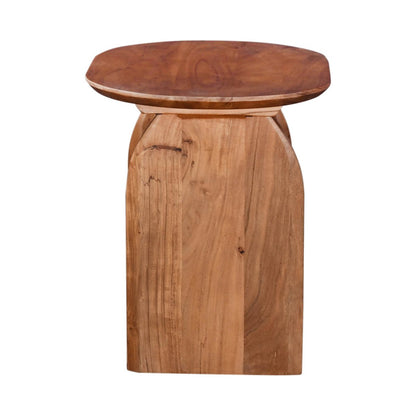 LH Home Domingo Wooden Oval Side Table