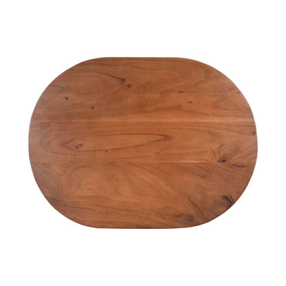 LH Home Domingo Wooden Oval Side Table