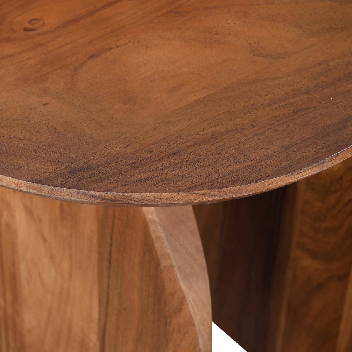 LH Home Domingo Wooden Oval Side Table