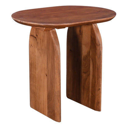 LH Home Domingo Wooden Oval Side Table