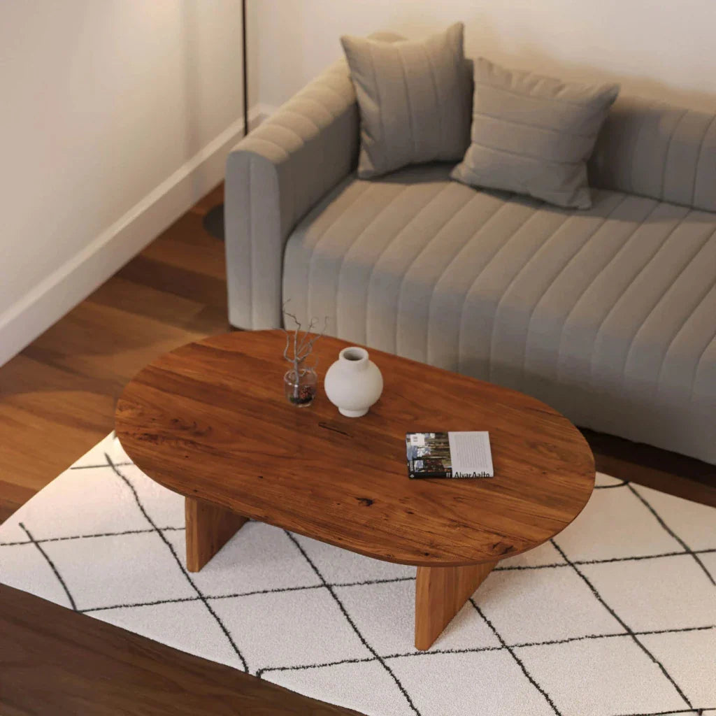 Domingo Midcentury Designed Oval Coffee Table