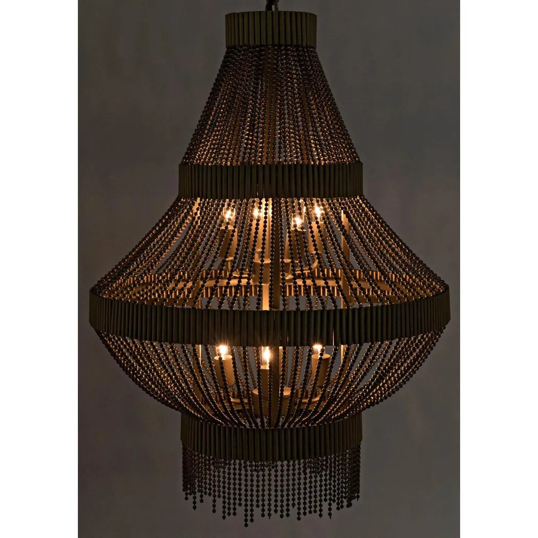 Domo Metal Chandelier With Brass Finish