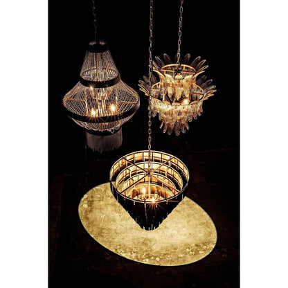 Domo Metal Chandelier With Brass Finish