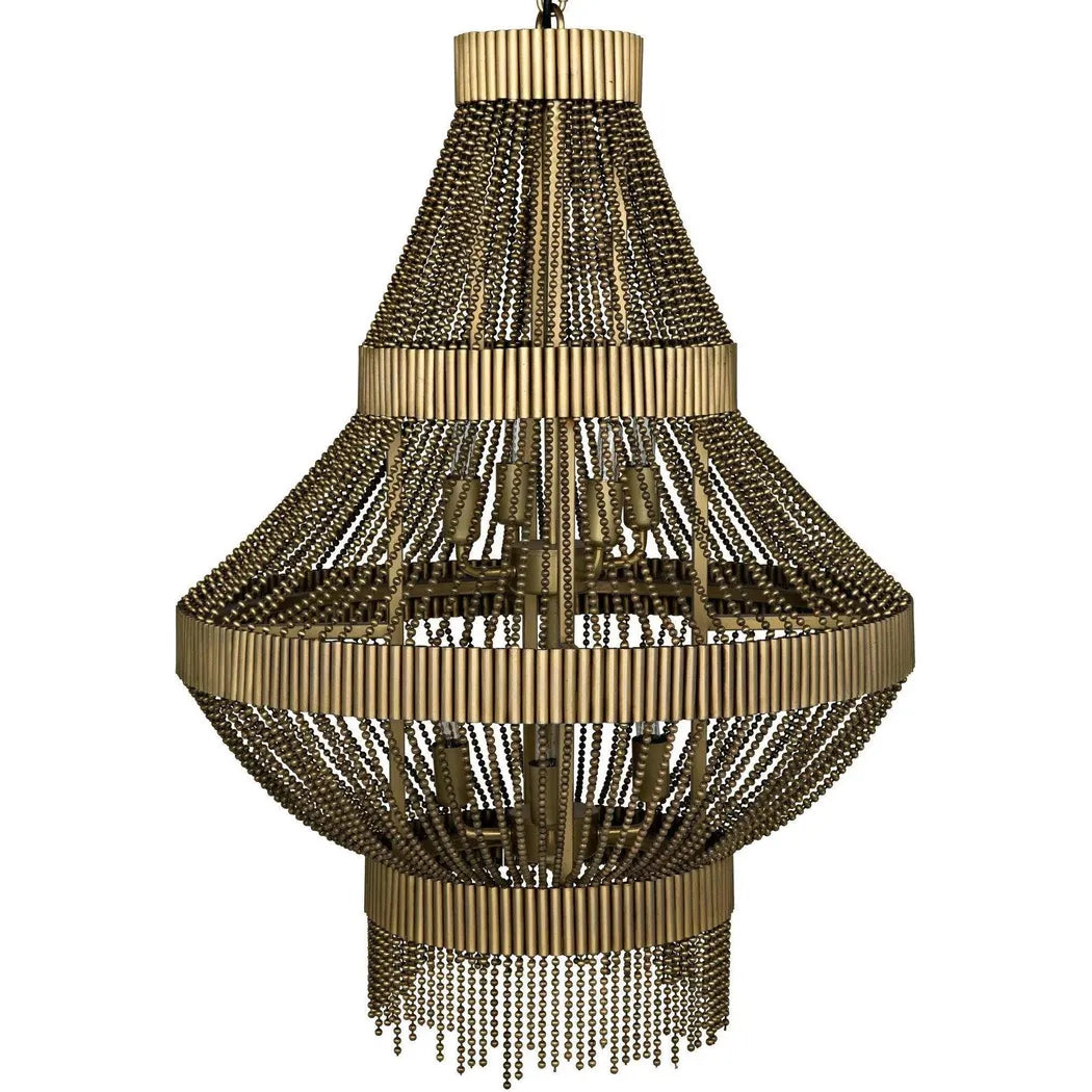 Domo Metal Chandelier With Brass Finish