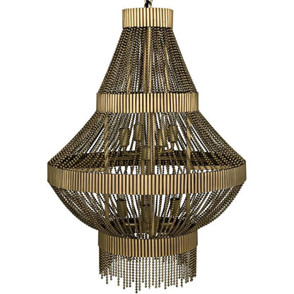 Domo Metal Chandelier With Brass Finish