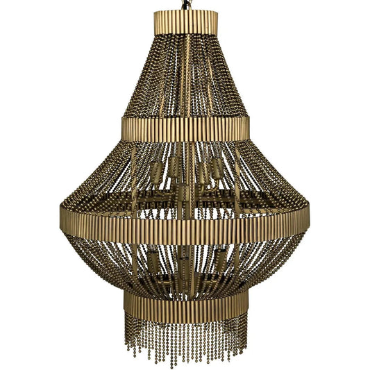 Domo Metal Chandelier With Brass Finish