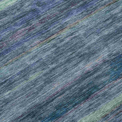 LOOMLAN Rugs Doravine Blue Washable Indoor-Outdoor Rug