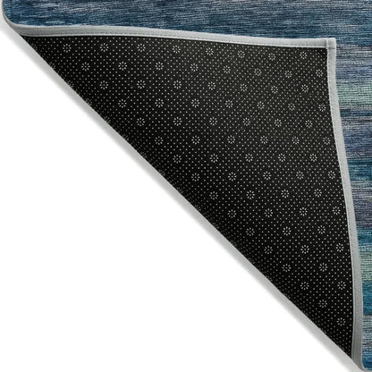 LOOMLAN Rugs Doravine Blue Washable Indoor-Outdoor Rug