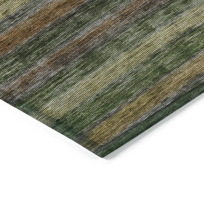 LOOMLAN Rugs Doravine Brown Washable Indoor-Outdoor Rug