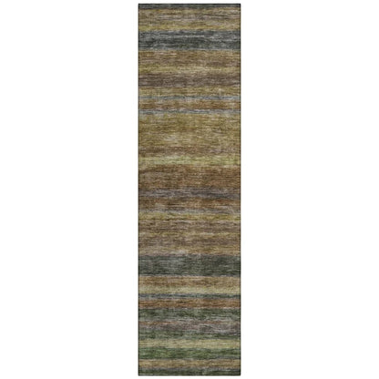 LOOMLAN Rugs Doravine Brown Washable Indoor-Outdoor Rug