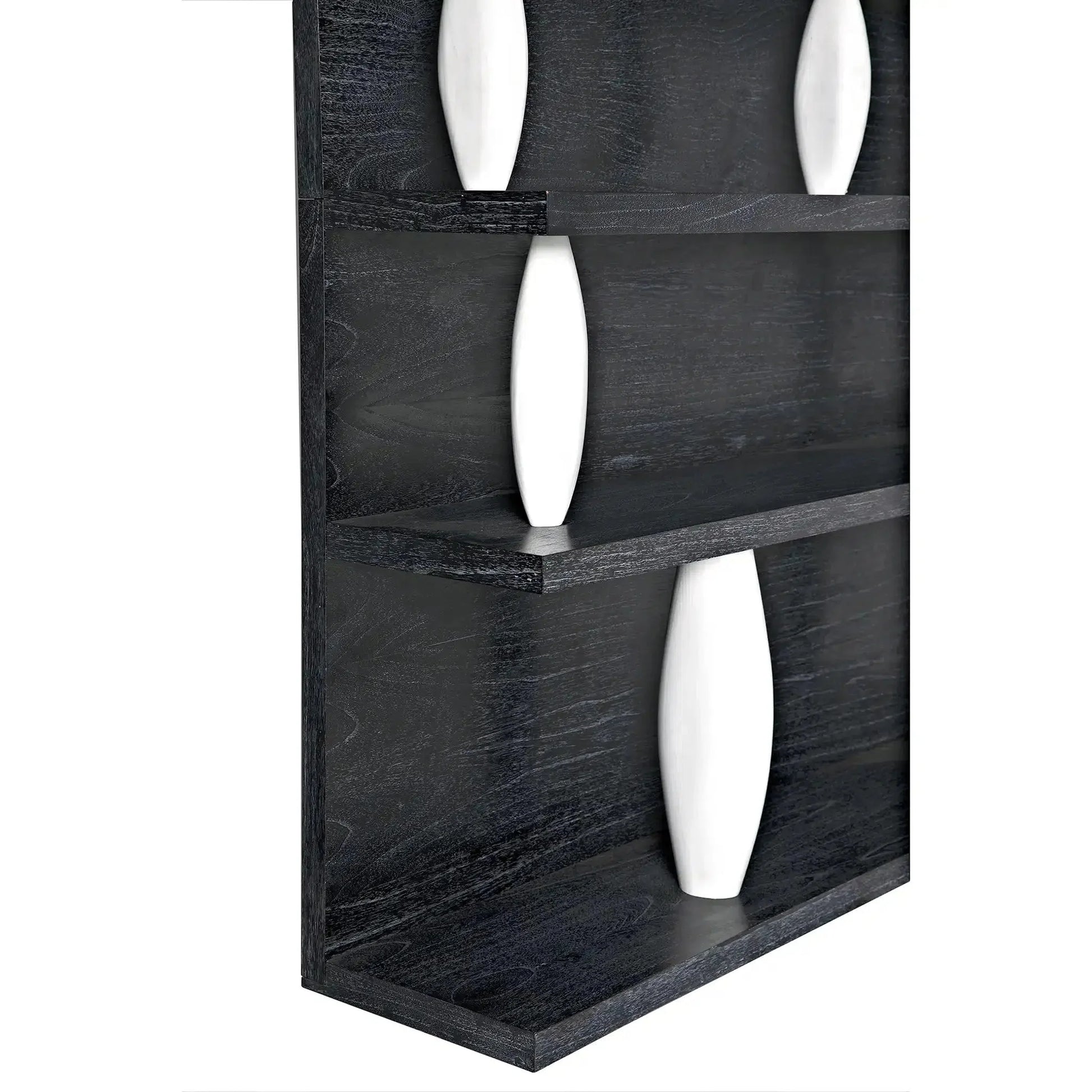 Dorian Wood Shelving-Wall Shelves & Ledgers-Noir-Sideboards and Things