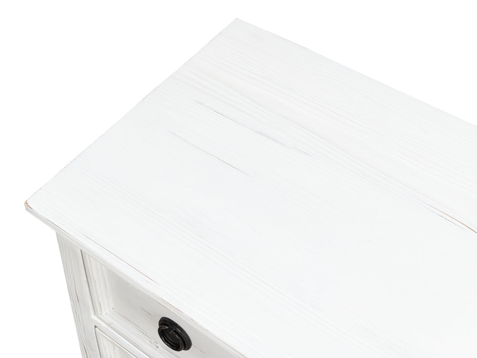 Dorris Bungalow Chest of Three Drawers White-Chests-Sarreid-LOOMLAN