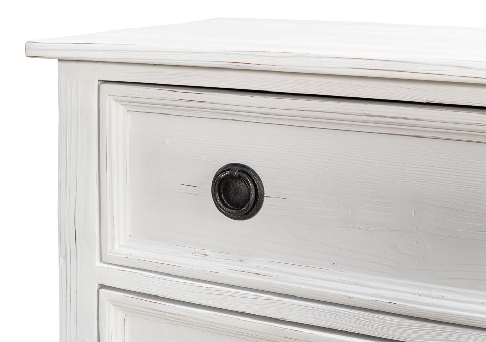 Dorris Bungalow Chest of Three Drawers White-Chests-Sarreid-LOOMLAN