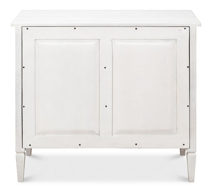 Dorris Bungalow Chest of Three Drawers White-Chests-Sarreid-LOOMLAN