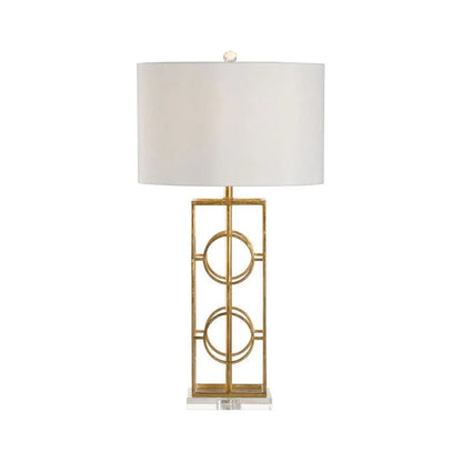 Chelsea House Dorset Geometric Design Gold Leaf Table Lamp