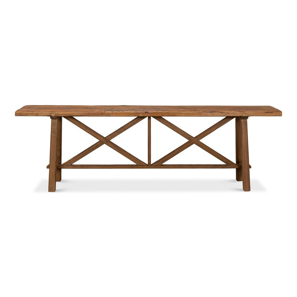 Double X Base Console Sofa Table-Console Tables-Sarreid-LOOMLAN