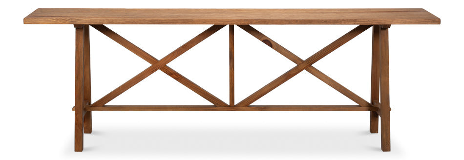Sarreid Double X Base Wooden Console Table