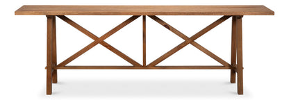 Sarreid Double X Base Wooden Console Table