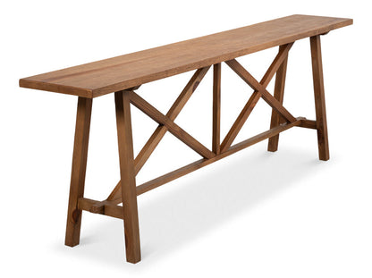 Sarreid Double X Base Wooden Console Table