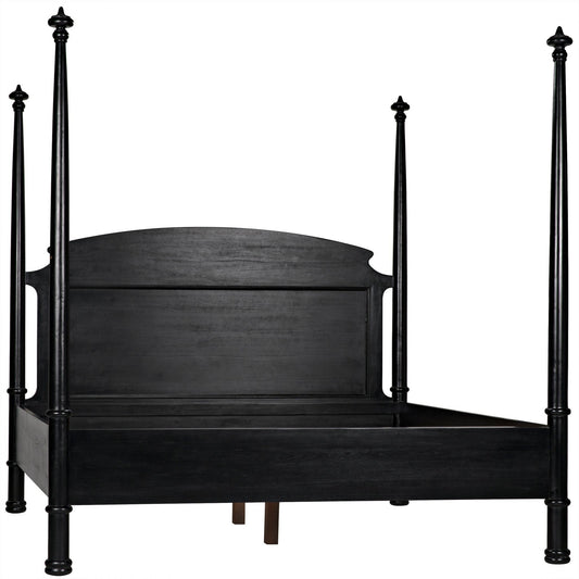 Douglas Four Poster Eastern King Bed Frame Black-Beds-Noir-Sideboards and Things