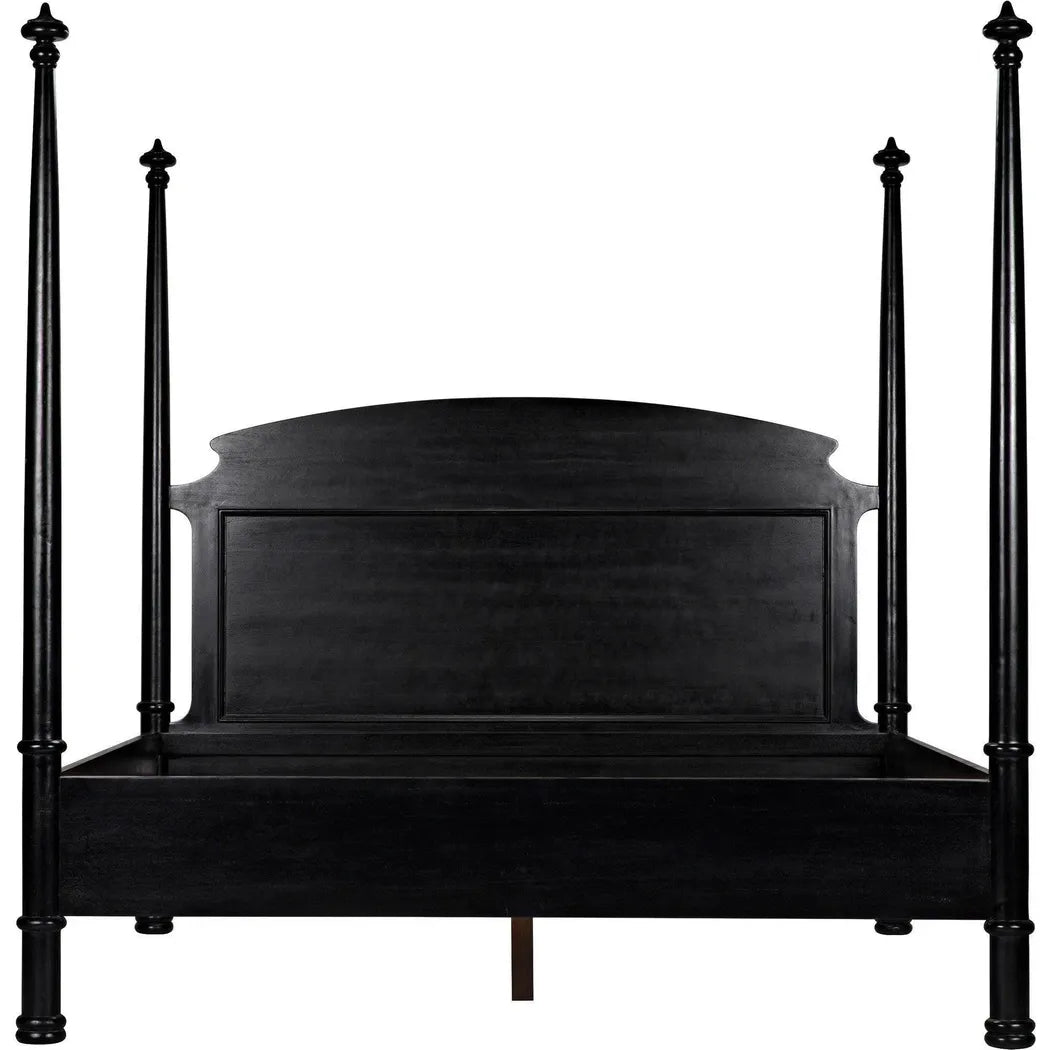 Douglas Four Poster Wood Black Bed Frame