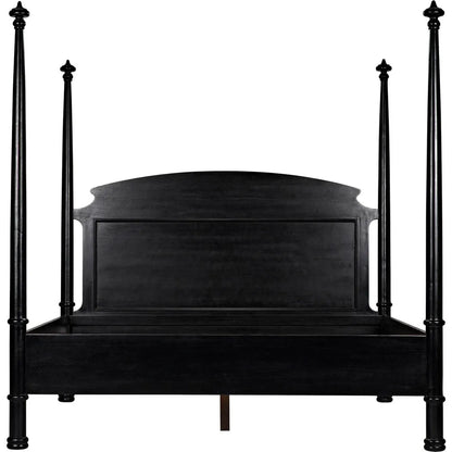 Douglas Four Poster Wood Black Bed Frame