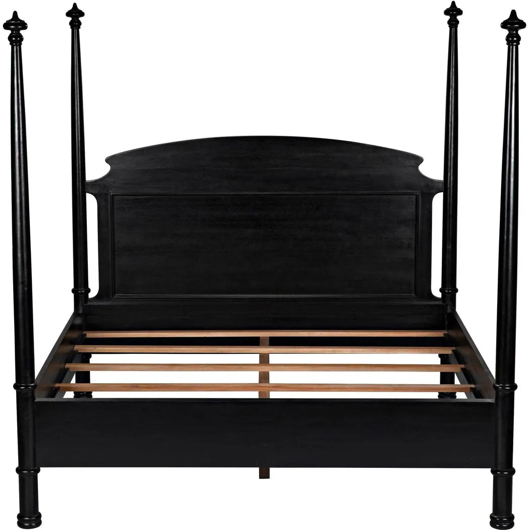 Douglas Four Poster Wood Black Bed Frame