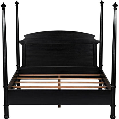 Douglas Four Poster Wood Black Bed Frame