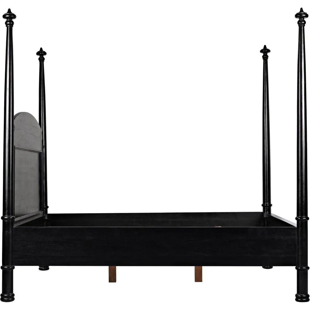 Douglas Four Poster Wood Black Bed Frame