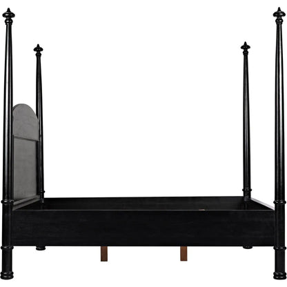 Douglas Four Poster Wood Black Bed Frame