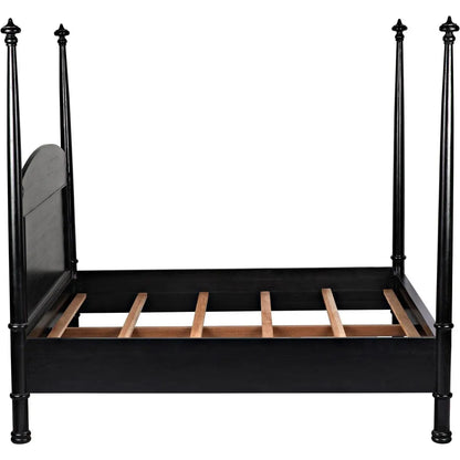 Douglas Four Poster Wood Black Bed Frame
