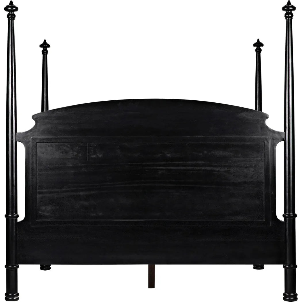 Douglas Four Poster Wood Black Bed Frame