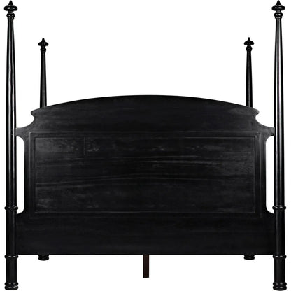 Douglas Four Poster Wood Black Bed Frame